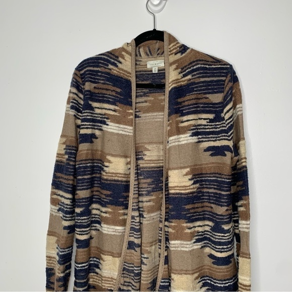 Lucky Brand boho Aztec fringe cardigan - Picture 3 of 8
